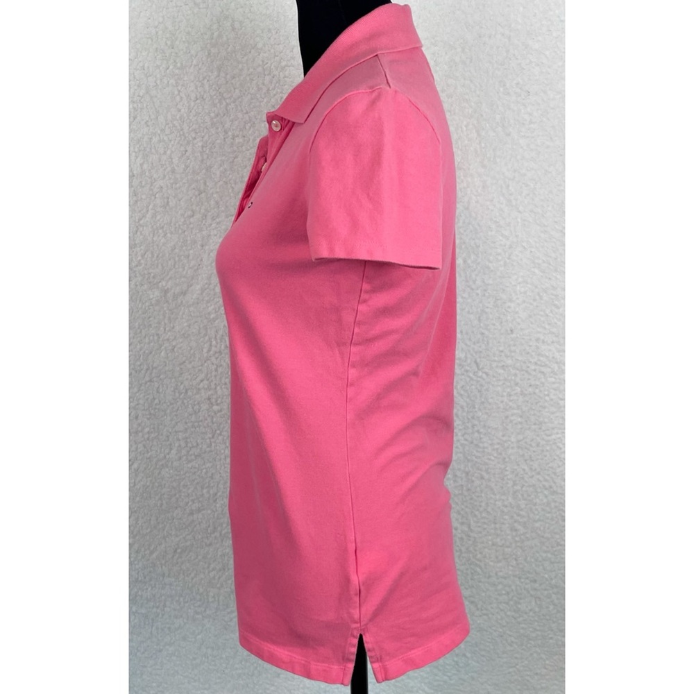 TOMMY HILFIGER • Bubblegum Pink Short Sleeve Polo Shirt, XS - Picture 7 of 16